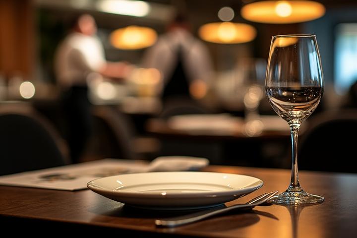 Ein einladender Chef's Table-Bereich in einem Gourmetrestaurant