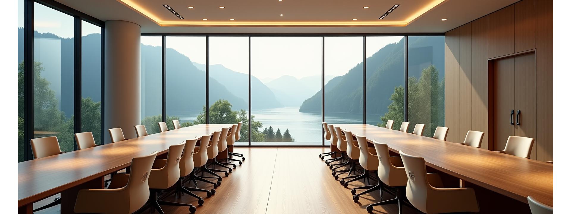Moderne Konferenzräume im Alpenblick Hotel mit Blick auf den Vierwaldstättersee und die Berge