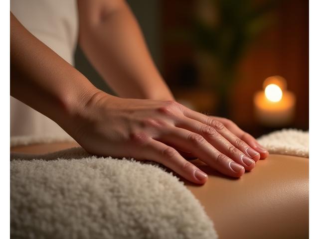 Entspannende Massagebehandlung in unserem Spa.